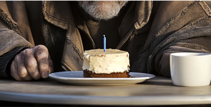 Ein Obdachloser bat mich, ihm an seinem Geburtstag einen Kaffee zu spendieren – Stunden später saß er neben mir in der ersten Klasse.