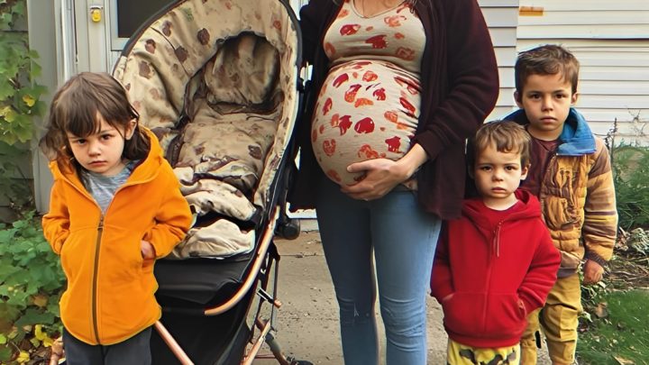 Eine Mutter verkauft einen alten Kinderwagen, um ihre 4 Kinder zu ernähren, und findet ihn am nächsten Tag vor ihrer Haustür mit einem Zettel darin