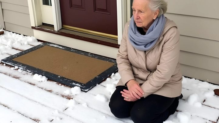 Ein Mann verbietet seiner armen, alten Mutter, ihren neugeborenen Enkel zu sehen, nachdem sie stundenlang zu ihm gelaufen ist.