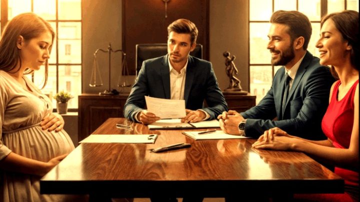 Der Mann brachte seine Geliebte mit, um die Scheidung von seiner schwangeren Frau zu unterschreiben.