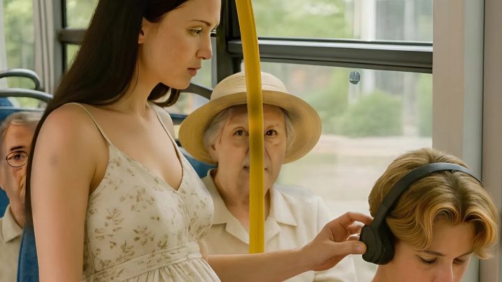 In einem Bus bot ein junger Mann einer schwangeren Frau, anstatt ihr seinen Platz anzubieten, an, sich auf seinen Schoß zu setzen: Was dann einer der Fahrgäste tat, schockierte alle.