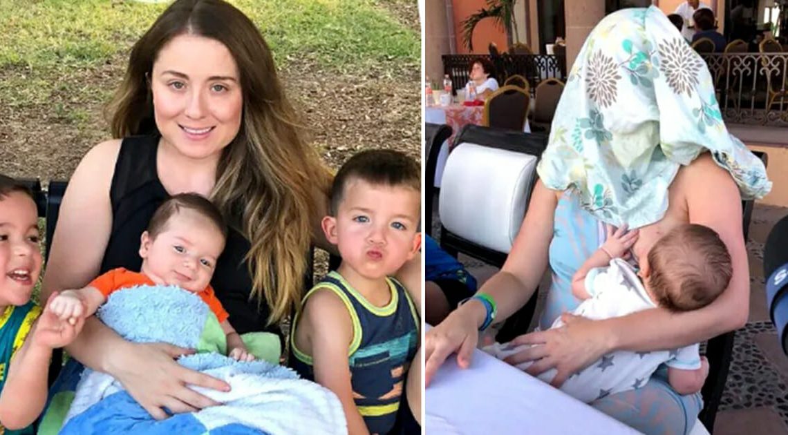 Mutter wurde aufgefordert, sich beim Stillen zu bedecken.