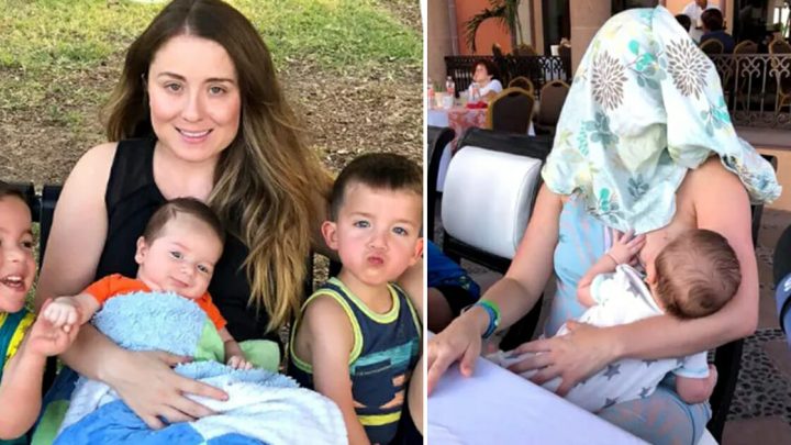 Mutter wurde aufgefordert, sich beim Stillen zu bedecken.