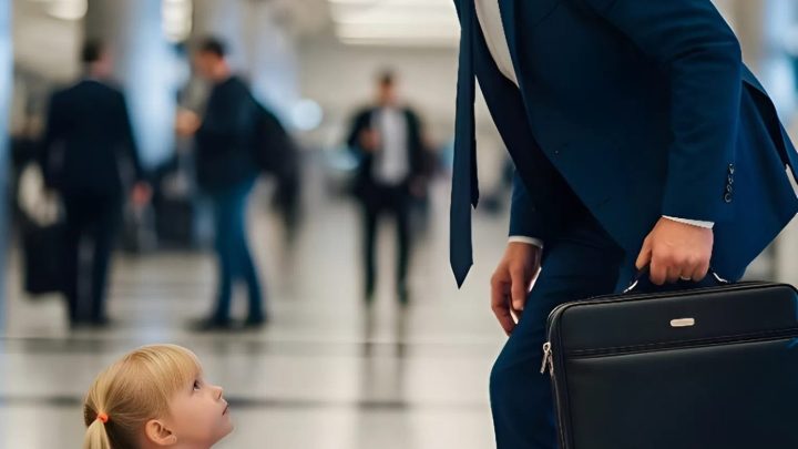 Das Mädchen hob den Kopf und lächelte sanft. „Das Ticket, das deine Frau dir gekauft hat… Flieg nicht mit diesem Flug. Komm nach Hause zurück. Dort wartet etwas auf dich.“