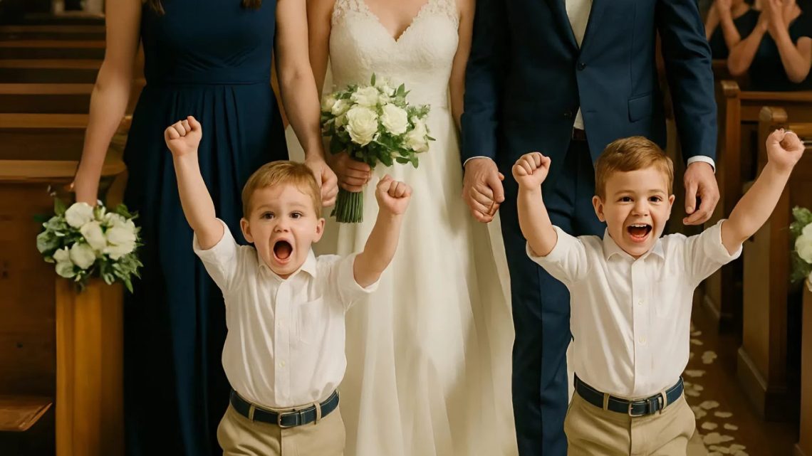 Meine Neffen gingen bei meiner Hochzeit vor mir her – und riefen dann etwas, das alle Herzen eroberte.