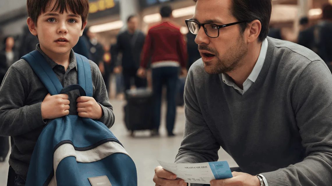 Ich habe ein verlorenes Kind am Flughafen gesehen.