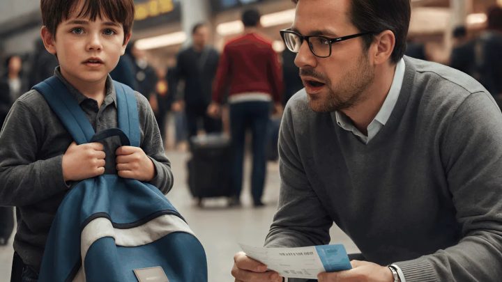 Ich habe ein verlorenes Kind am Flughafen gesehen.
