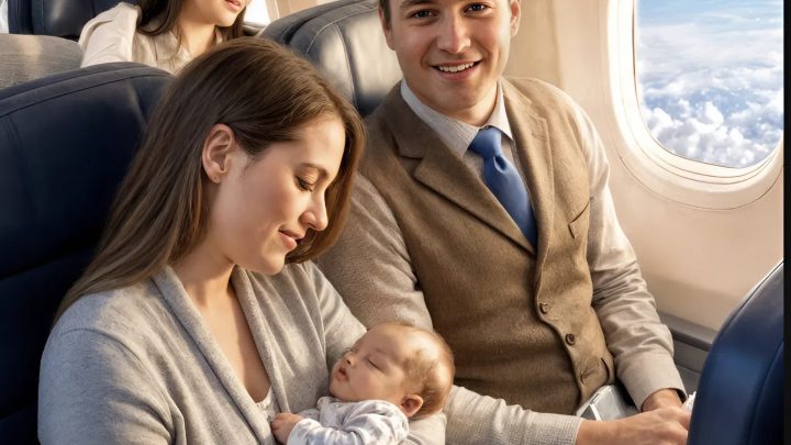 Die Mutter, die mit ihrem Neugeborenen in den Armen eingeschlafen war, bemerkte nicht, dass sie sich an den Passagier der ersten Klasse lehnte, der neben ihr saß.