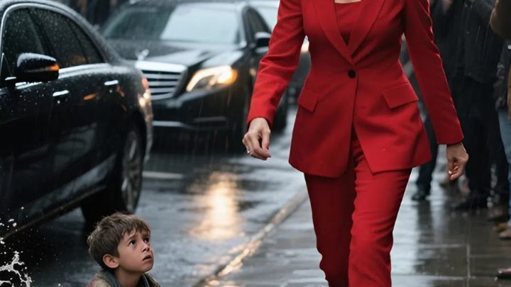 Eine mächtige Frau schüttete schmutziges Wasser über einen obdachlosen Jungen – doch als sie ein rotes Muttermal auf seiner Hand sah, veränderte sich ihre Welt.