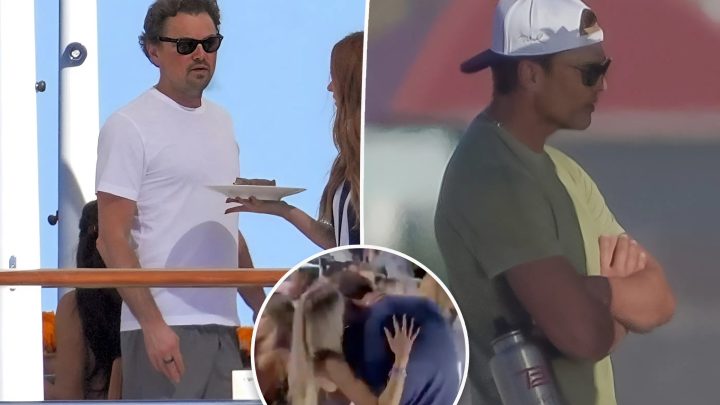 Tom Brady verbringt Zeit mit Leonardo DiCaprio und der Bikini-bekleideten Vittoria Ceretti auf einer Yacht, nachdem Gerüchte über eine Romanze mit Alix Earle aufgekommen sind.