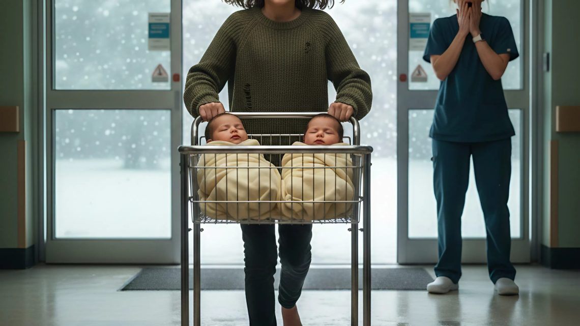 Sie schob eine Schubkarre zum Krankenhaus – und trug drei Leben auf ihren bloßen Füßen.