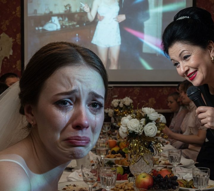 Auf meiner Hochzeit zeigte meine Schwiegermutter allen meine angeblich „beschämenden“ Jugendfotos – doch dann spielte mein Bruder ein Video von ihrer alten Firmenfeier ab, und den Gästen blieb der Atem weg