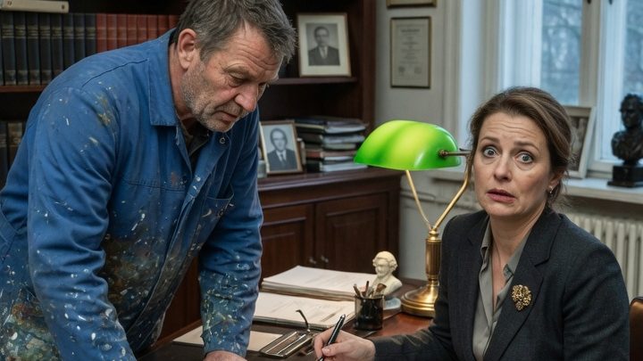 Die Direktorin warf den „armen“ Vater hinaus — und bereute es im selben Augenblick 😱. Urteile niemals nach Kleidung!