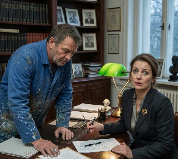 Die Direktorin warf den „armen“ Vater hinaus — und bereute es im selben Augenblick 😱. Urteile niemals nach Kleidung!