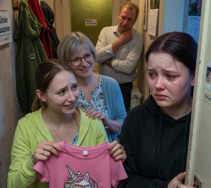 Als die fremde Tochter meines Vaters plötzlich vor unserer Tür stand und meine Mutter „Mama Tanja“ nannte, dachte ich, man hätte mir meine Familie weggenommen – bis ich in einer Herbstnacht zufällig hörte, was sie im Bad wirklich sagte