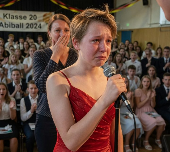 Mein Sohn erschien beim Abiball in einem roten Kleid — doch als alle erfuhren, warum er es trug, verstummte der ganze Saal