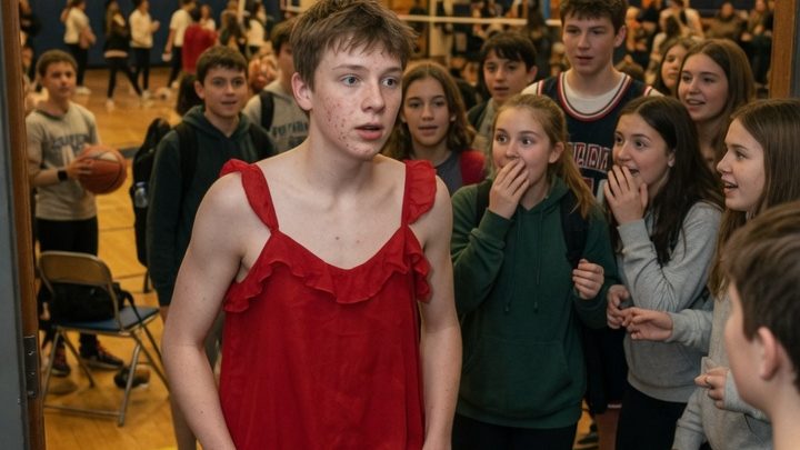 Mein Sohn betrat den Abschlussball in einem leuchtend roten Kleid – als alle den Grund erfuhren, herrschte betretene Stille im Saal