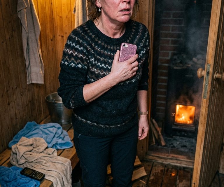 Ich wollte nur Holz in die Gartensauna legen, doch hinter der dünnen Holzwand hörte ich das Kichern meiner Schwiegertochter — und auf der Bank lagen zwei leuchtende Handys