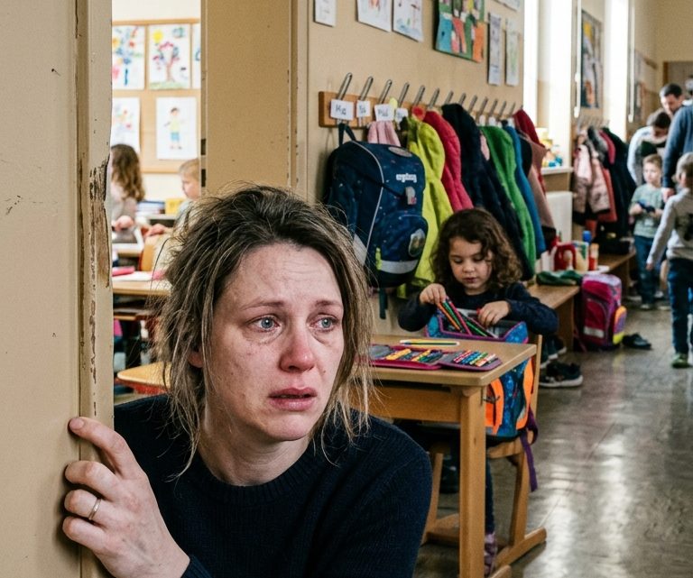 Drei Jahre nach der Beerdigung meiner kleinen Tochter sagte die Lehrerin am ersten Schultag plötzlich: „Mit Ihren beiden Mädchen ist alles wunderbar“ — und in diesem Moment blieb mir fast das Herz stehen