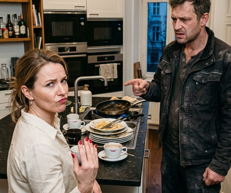 Meine zweiundvierzigjährige Lebensgefährtin erklärte, sie könne wegen ihrer frischen Nägel keinen Teller abwaschen — also begann ich auswärts zu essen und ließ ihr die ganze Spüle voller schmutzigem Geschirr