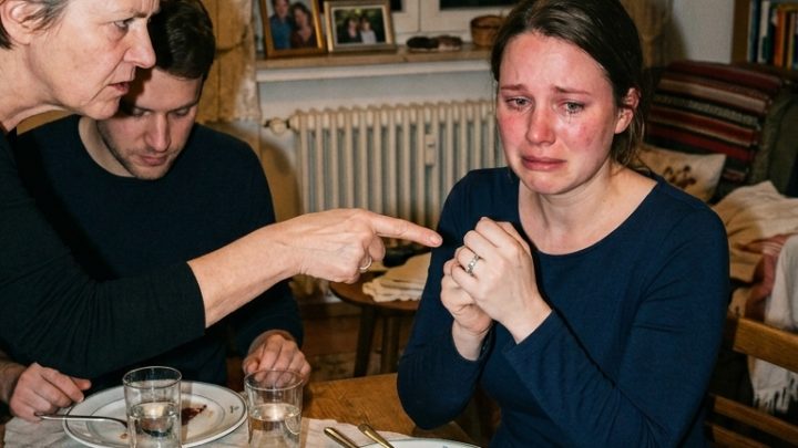 „Nimm deinen Ehering ab, meine Tochter braucht ihn dringender“ – beim Familienessen verlangte meine Schwiegermutter das Unfassbare von mir, während mein Mann schwieg