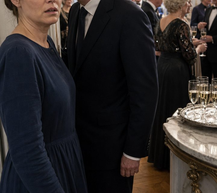 Mein Mann befahl mir, mich auf dem prunkvollen Empfang eines Milliardärs im Hintergrund zu halten, weil ihm meine Anwesenheit peinlich war