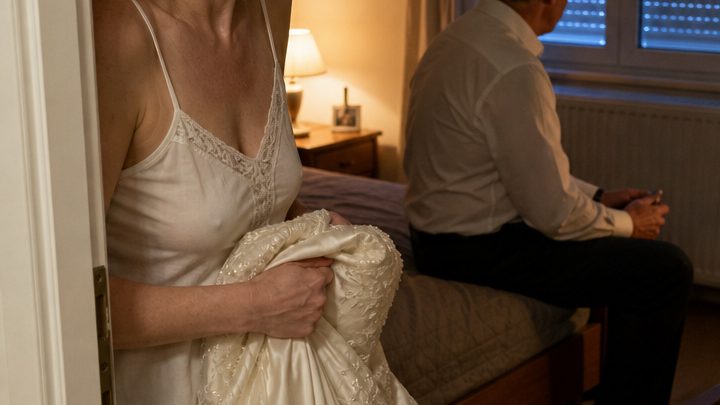 Ich heiratete den langjährigen Freund meines Vaters – doch als ich in unserer Hochzeitsnacht sah, mit wem er heimlich sprach, erstarrte ich vor Schock
