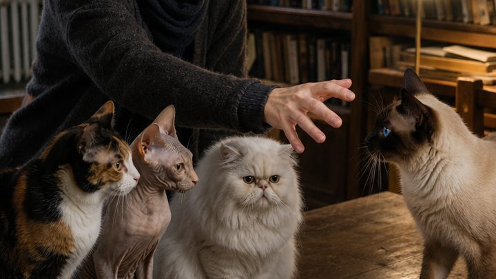 Welche dieser vier Katzen würden Sie mit nach Hause nehmen, wenn Sie sich wirklich nur für eine einzige entscheiden dürften?