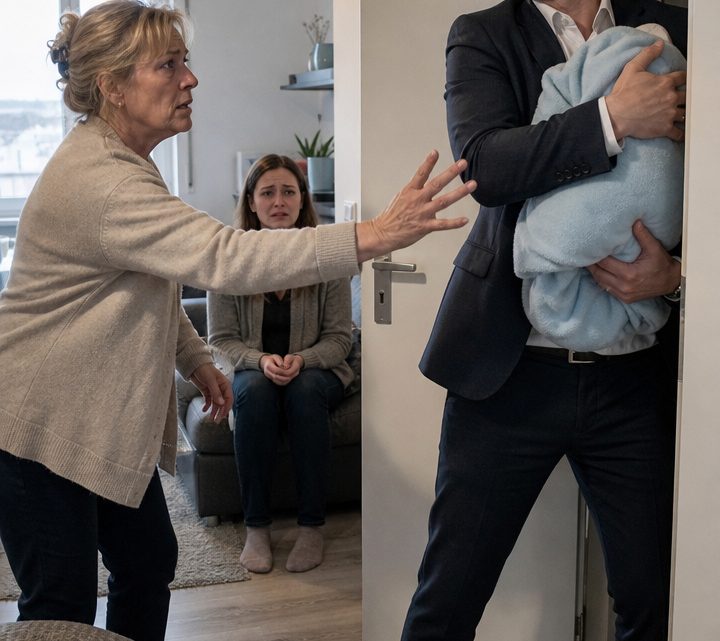 Sie kamen mit einem kleinen Bündel aus der Klinik zurück – mein Schwiegersohn strahlte vor Glück, doch meine Tochter starrte nur ins Leere, und als ich meinen Enkel nicht halten durfte, entdeckte ich im Schlafzimmer die entsetzliche Wahrheit