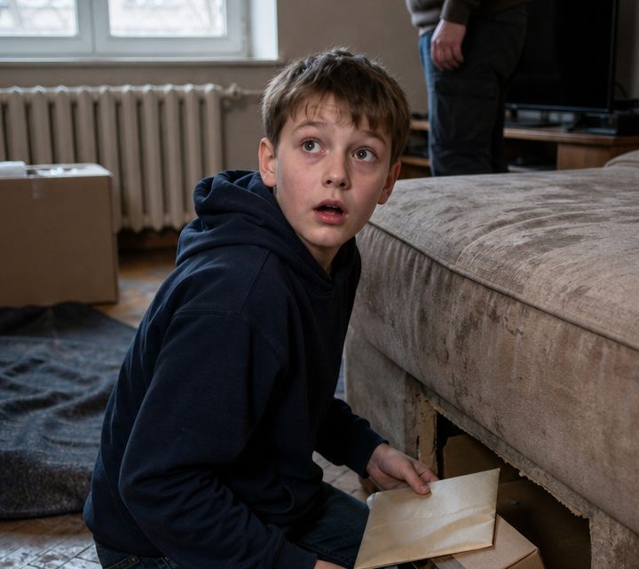 „Da ist etwas drin!“ – Der Junge brach in Tränen aus, nachdem er sich auf das alte Sofa gesetzt hatte, das seine verstorbene Großmutter ihm hinterlassen hatte