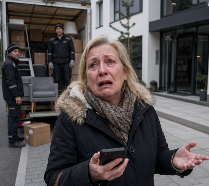 Meine Schwiegermutter hörte von unserem neuen Luxushaus, verkaufte sofort ihre Wohnung und stand mit einem Umzugswagen vor der Tür – doch als sie panisch fragte: „Wo ist der Eingang, und wo seid ihr?“, musste ich mein Lachen unterdrücken
