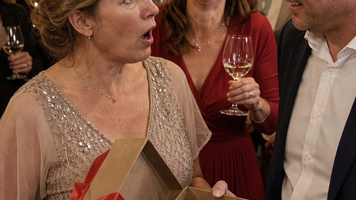 Zum zehnten Hochzeitstag schenkte mir mein Mann einen Putzlappen – doch bevor seine Schwester zu Ende lachen konnte, holte das Schicksal sie ein