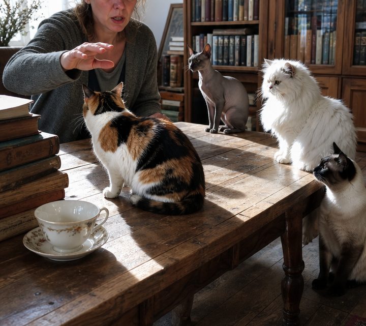 Welche dieser vier Katzen würden Sie mit nach Hause nehmen, wenn Sie sich wirklich nur für eine entscheiden dürften?