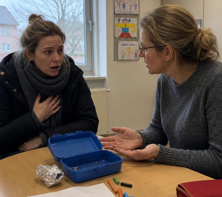 Die Lehrerin meines Sohnes fragte mich, warum er seit Wochen eine leere Brotdose mit in die Schule brachte – die Wahrheit zerriss mir das Herz
