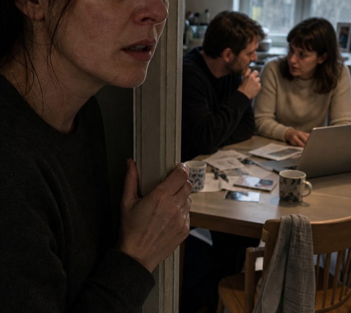 Weil ich mich krankgemeldet hatte, lag ich unerwartet zu Hause – dann hörte ich einen Schlüssel im Schloss und entdeckte meinen angeblich verreisten Mann mit einer fremden Frau in unserer Küche