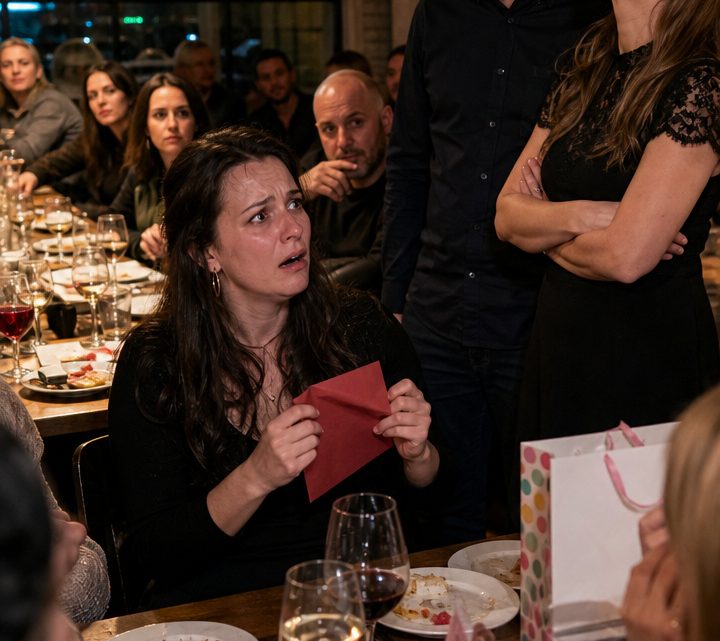 Auf unserer Hochzeit überreichte die Schwester meines Mannes uns grinsend einen leeren Umschlag und sagte: „Gönnt euch ruhig etwas!“ – an ihrem Geburtstag bekam sie von mir genau dieses „besondere Geschenk“ zurück