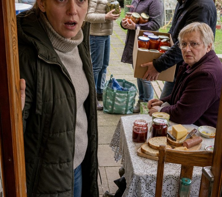 Meine Schwiegermutter brachte ohne zu fragen die ganze Verwandtschaft in unser Wochenendhaus und ließ sie meine Wintervorräte plündern – doch ihre großzügige Verteilung endete genau in dem Moment, als ich vor der Tür stand