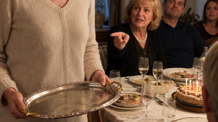 Bei der Geburtstagsfeier meiner Schwiegermutter stellte sie mich vor allen Gästen als ihre „fast ehemalige Schwiegertochter“ vor – doch als ich meine eigene Nachricht verkündete, verstummten sie und mein Mann auf der Stelle