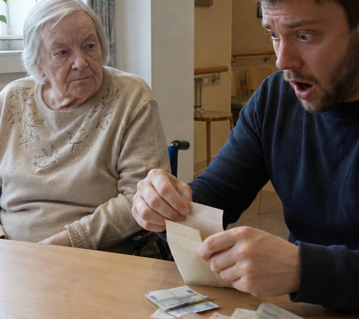 Nachdem ich ins Pflegeheim gezogen war, hinterließ ich meinem Enkel nur ein paar Euro – doch als er meine Nachricht las, war er wie vor den Kopf gestoßen