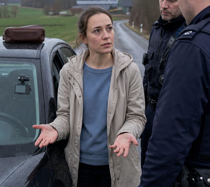 Zwei Polizisten glaubten, sie könnten eine junge Frau auf einer verlassenen Landstraße einschüchtern – doch wenige Minuten später mussten sie erkennen, wen sie tatsächlich in Handschellen gelegt hatten