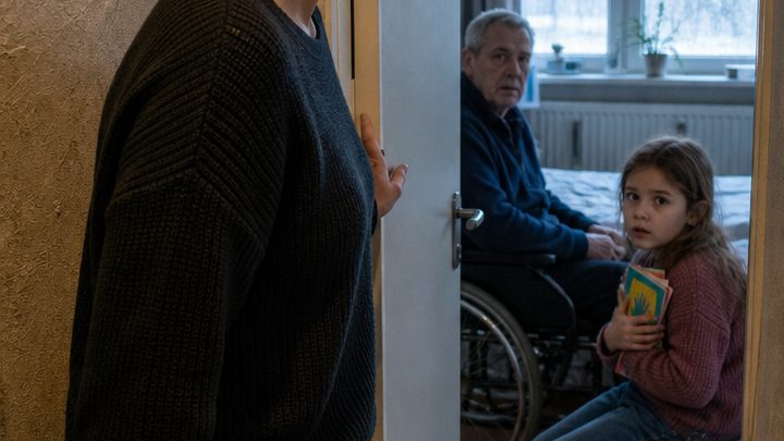 Jedes Mal, wenn ich das Zimmer betrat, versteckte mein Vater die Hände meiner Tochter unter der Decke – doch als ich eines Tages unangekündigt zurückkam, blieb mir beim Anblick der Wahrheit das Herz stehen. 😨💔