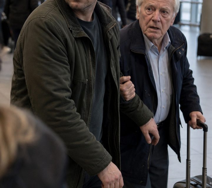Am Flughafen half ich einem alten Mann – wenige Minuten später nahm er mein Handy und rief die Polizei… Als ich hörte, was er sagte, gefror mir das Blut in den Adern 😨😱