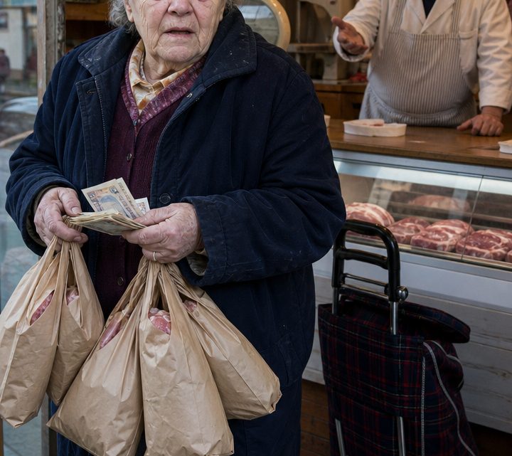 Jeden Morgen kaufte die alte Frau sechzig Kilo Fleisch – bis der Metzger ihr heimlich folgte und in der verlassenen Halle ein erschütterndes Geheimnis entdeckte