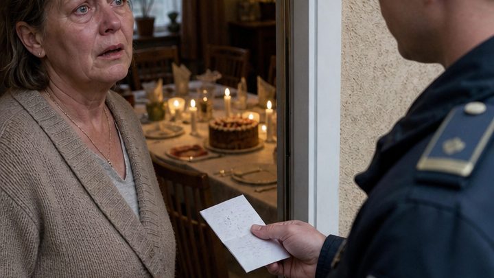 Ich wartete an meinem sechzigsten Geburtstag vier Stunden auf meine sechs Kinder – dann klopfte ein Polizist an die Tür und überreichte mir eine Nachricht, die mir den Atem raubte