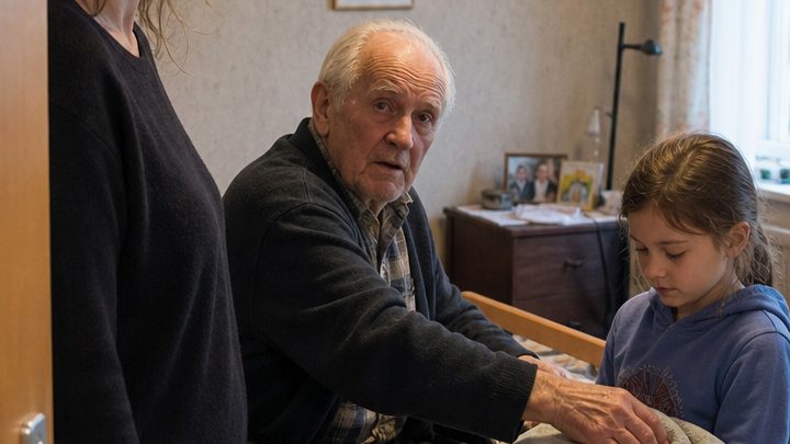 Jedes Mal, wenn ich das Zimmer betrat, versteckte mein Vater die Hände meiner Tochter unter der Decke – bis ich eines Tages unangekündigt hereinkam und erstarrte, als ich sah, was wirklich geschah. 😨💔