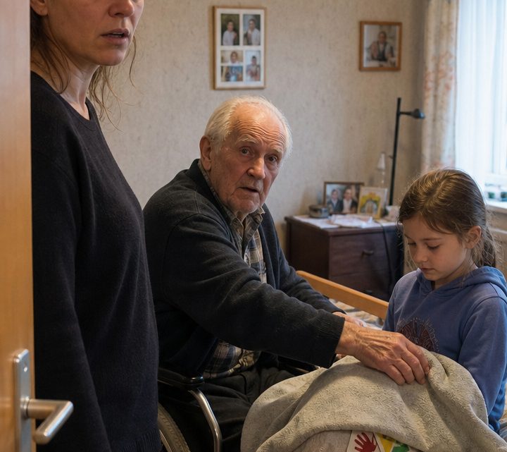 Jedes Mal, wenn ich das Zimmer betrat, versteckte mein Vater die Hände meiner Tochter unter der Decke – bis ich eines Tages unangekündigt hereinkam und erstarrte, als ich sah, was wirklich geschah. 😨💔