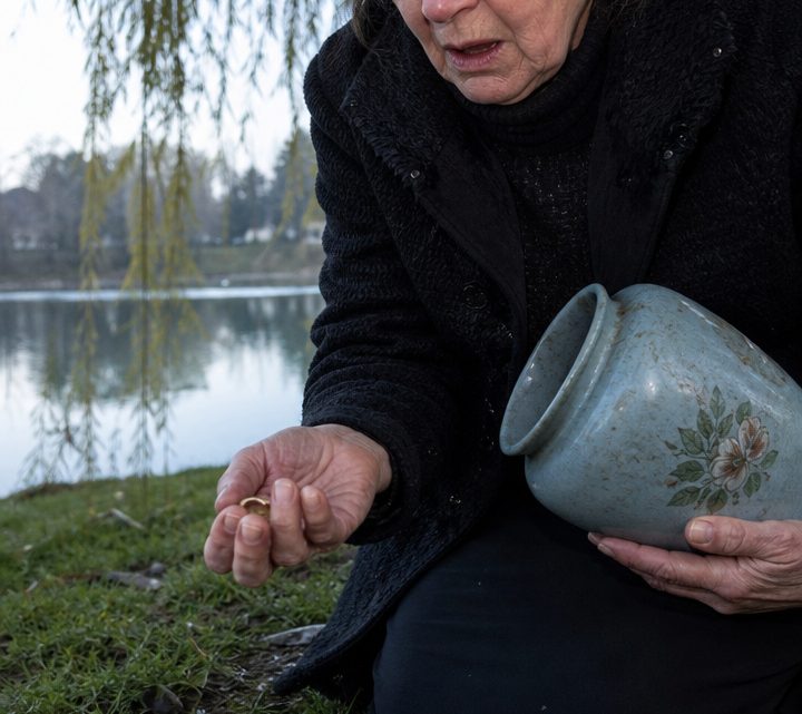 Nach vierzig Jahren Ehe glaubte ich, jedes Geheimnis meines Mannes zu kennen – bis seine Asche aus dem Ausland zurückkam und ein Ring mir offenbarte, dass die letzten Jahre unseres Lebens auf einer Lüge gebaut waren