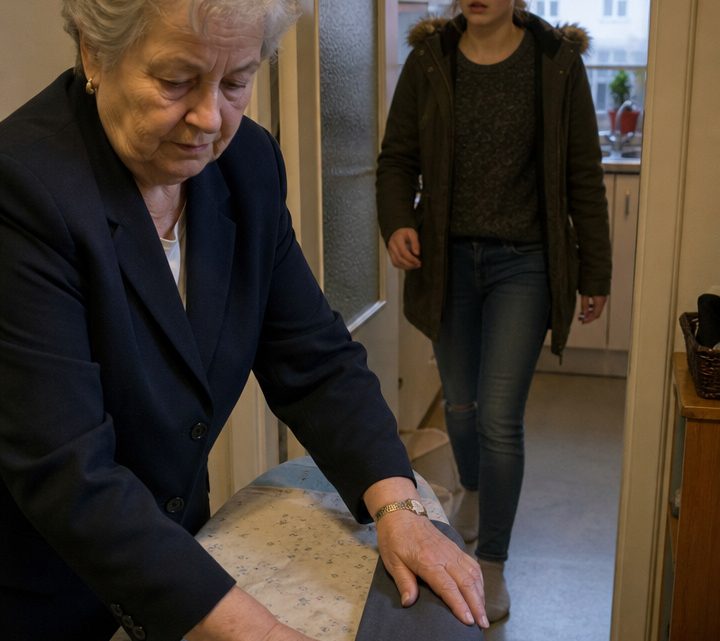 „Ich komme nicht, um mich zu beschweren“ – doch als die Großmutter ihrer Enkelin am nächsten Morgen im alten Festkostüm ins Berufskolleg folgte, erstarrte die Lehrerin vor der Tür und erkannte das vergessene Versprechen aus ihrer eigenen Jugend