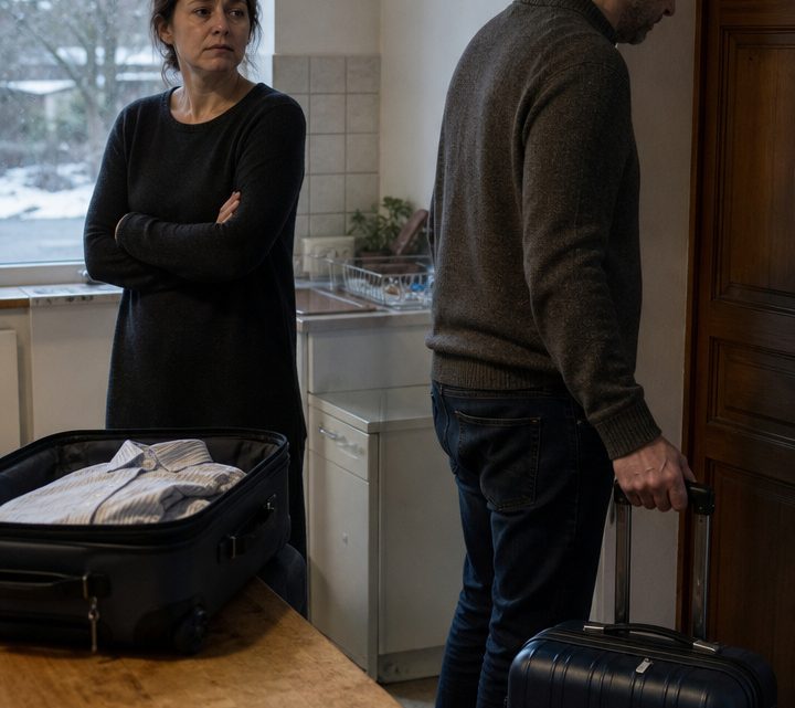 Als Thomas seinen Koffer an die Haustür stellte, wusste Clara sofort, dass er nicht auf Geschäftsreise ging – Monate später bat er sie um eine zweite Chance