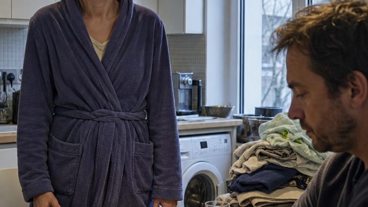 „Du bist nur ein unvollständiges Paket“ – als ihr Mann sie wegen Frühstück, Kleidung und einer alten T‑Shirt beleidigte, öffnete sie die Tür und ließ ihn nach der perfekten Ehe suchen